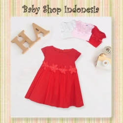 large Dress Bayi Chrysant Merah